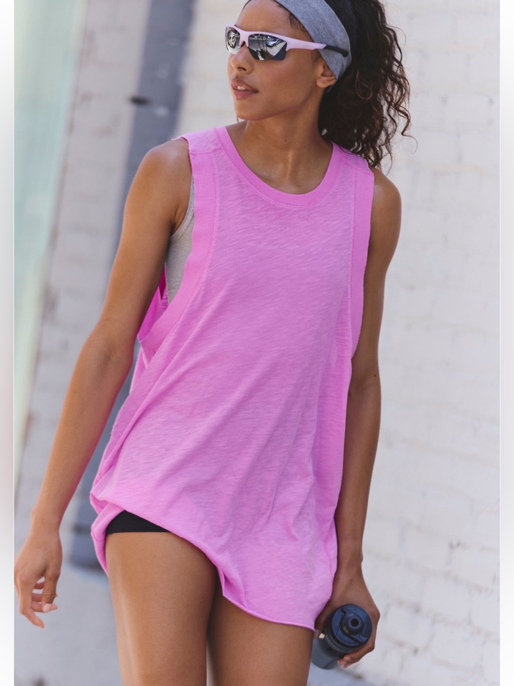 Free People Movement My Time Tunic Tank Candy Pink xs